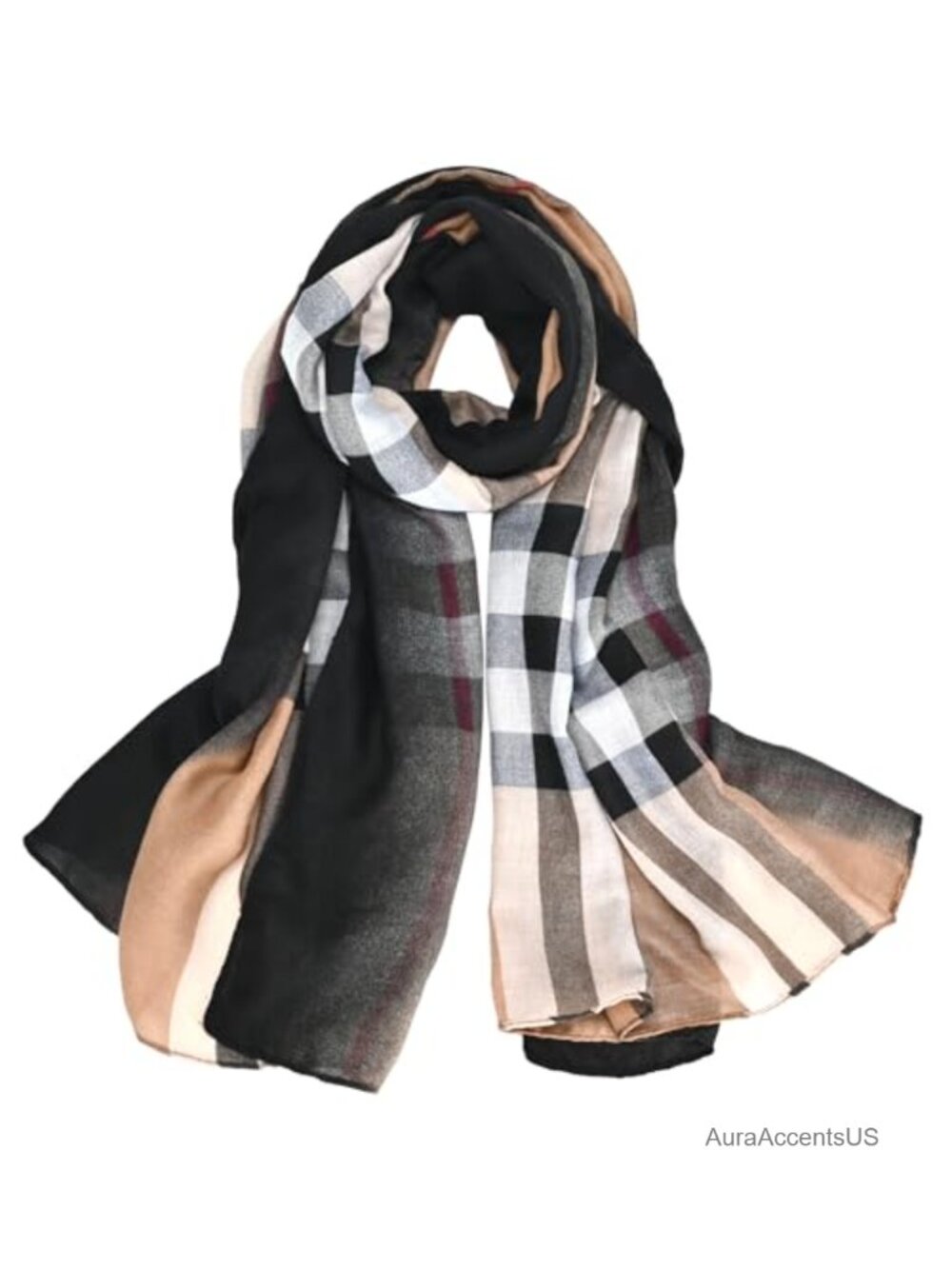 Cotton Polyester Knit Fashion Scarf Shawl Wrap for Women Large 70x35
